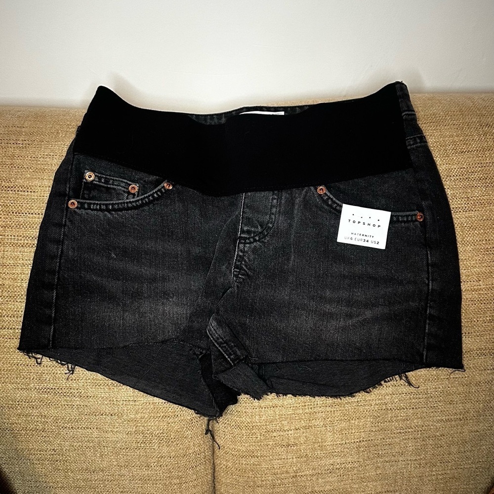 ASOS Top Shop Maternity Jean Shorts - Picture 2 of 10